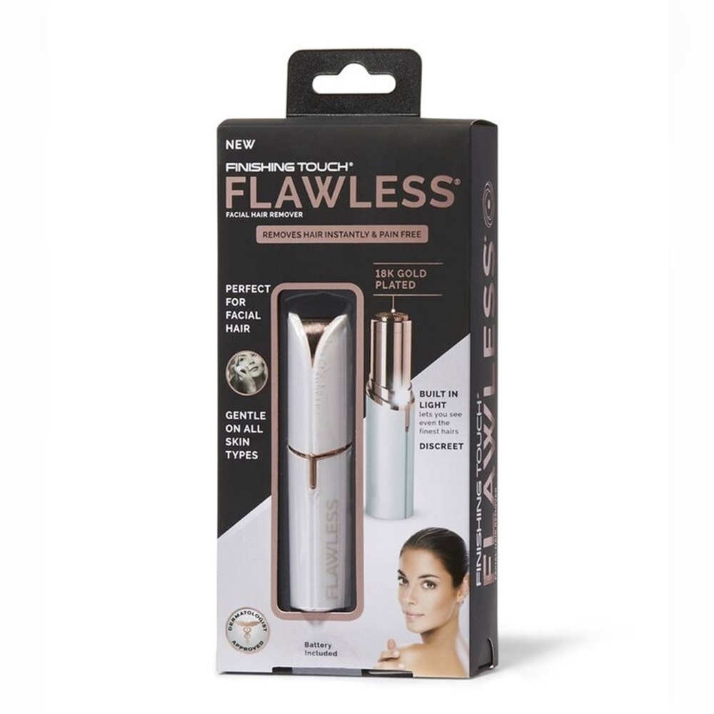 Flawless by Finishing Touch Flawless - Facial Hair Remover - White & Rose Gold